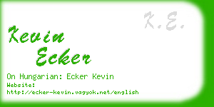 kevin ecker business card